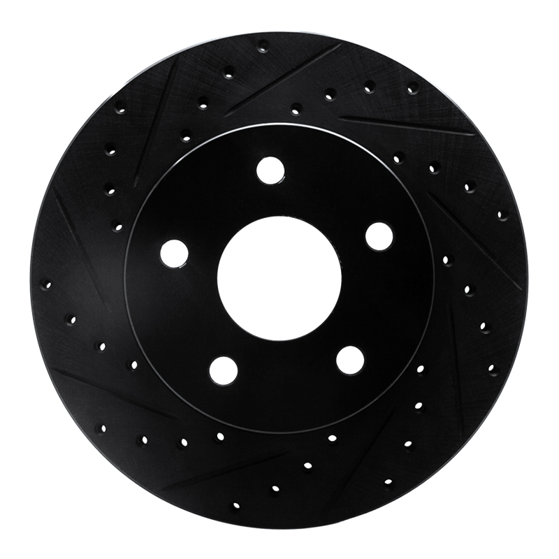 Jeep Grand Cherokee Brake Rotor (1) - Front Left - R1 Concepts - Drilled & Slotted - Black - `99-`04 Jeep Grand Cherokee Brake Rotor (1) - Front Left - R1 Concepts - Drilled & Slotted - Black - `99-`04